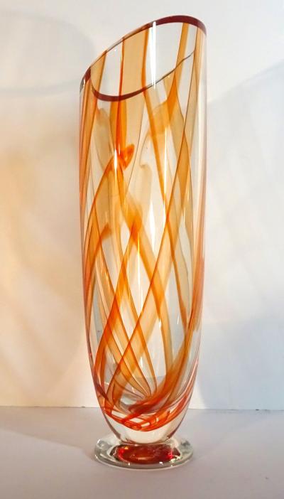 Seguso Viro Seguso Viro Tall Suez Echo Vase Limited 101 Edition Murano 2010