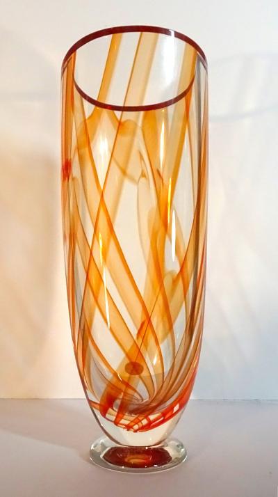 Seguso Viro Seguso Viro Tall Suez Echo Vase Limited 101 Edition Murano 2010