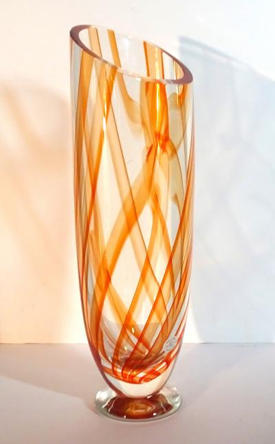 Seguso Viro Seguso Viro Tall Suez Echo Vase Limited 101 Edition Murano 2010