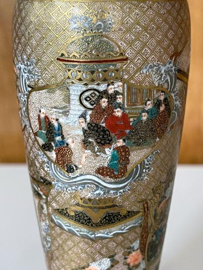  Seikozan Exquisite Japanese Satsuma Vase by Seikozan