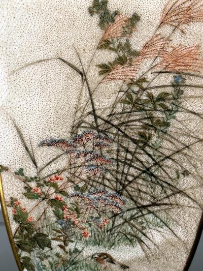  Seikozan Fine Japanese Satsuma Vase with Superb Decoration by Seikozan