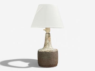  Sejer Keramikfabrik Fridtjof Sejersen Table Lamp Brown Ceramic Denmark 1960s