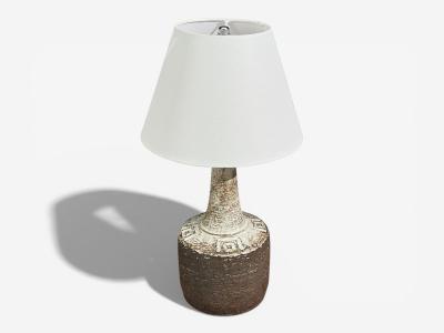  Sejer Keramikfabrik Fridtjof Sejersen Table Lamp Brown Ceramic Denmark 1960s