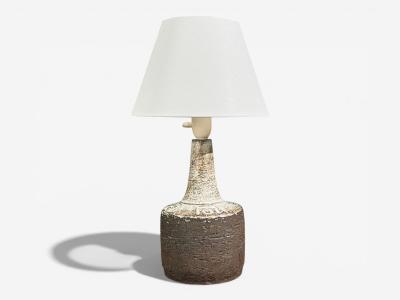  Sejer Keramikfabrik Fridtjof Sejersen Table Lamp Brown Ceramic Denmark 1960s