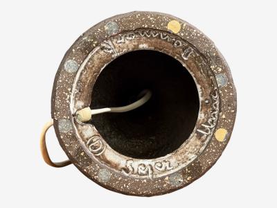  Sejer Keramikfabrik Fridtjof Sejersen Table Lamp Brown Ceramic Denmark 1960s