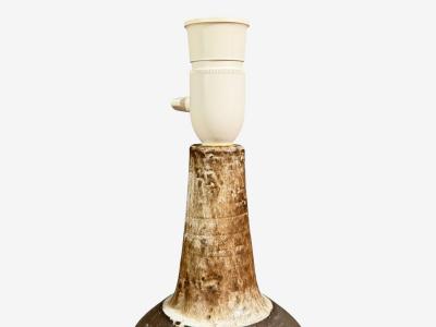  Sejer Keramikfabrik Fridtjof Sejersen Table Lamp Brown Ceramic Denmark 1960s