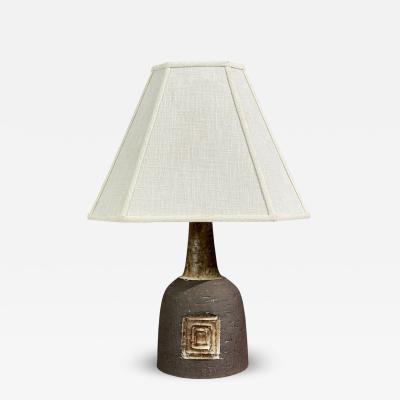  Sejer Keramikfabrik Fridtjof Sejersen Table Lamp Brown Ceramic Denmark 1960s