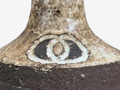  Sejer Keramikfabrik Fridtjof Sejersen Table Lamp Brown Ceramic Denmark 1960s