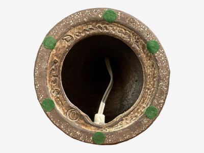  Sejer Keramikfabrik Fridtjof Sejersen Table Lamp Brown Ceramic Denmark 1960s