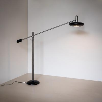  Selenova Large Floor Lamp with Long Arm attributed to Selenova Italy Mid 20th Century