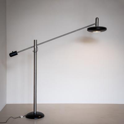  Selenova Large Floor Lamp with Long Arm attributed to Selenova Italy Mid 20th Century