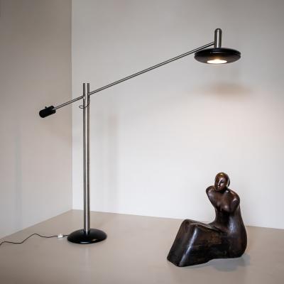  Selenova Large Floor Lamp with Long Arm attributed to Selenova Italy Mid 20th Century