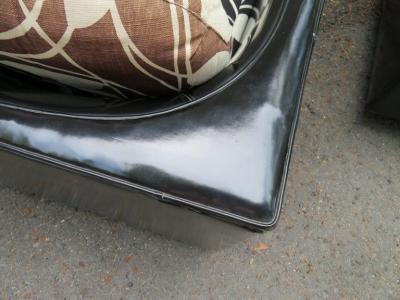  Selig Furniture Co Handsome Pair of Signed Selig Cube Lounge Chairs Mid Century Modern