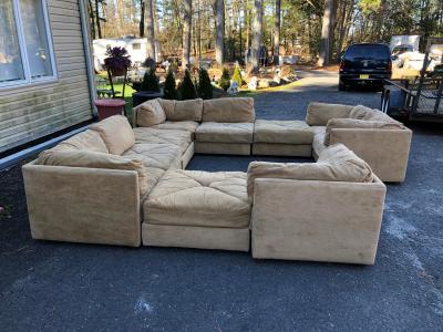  Selig Furniture Co Magnificent 10 Piece Milo Baughman style Cube Sectional Sofa Selig Mid Century