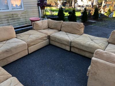  Selig Furniture Co Magnificent 10 Piece Milo Baughman style Cube Sectional Sofa Selig Mid Century