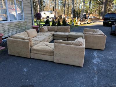  Selig Furniture Co Magnificent 10 Piece Milo Baughman style Cube Sectional Sofa Selig Mid Century