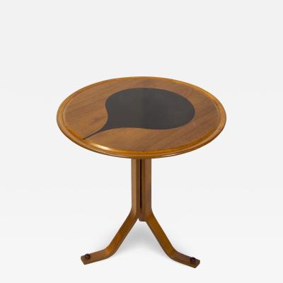  Selig Furniture Co Rare Teardrop Inlaid Teak Bent Plywood Side Table
