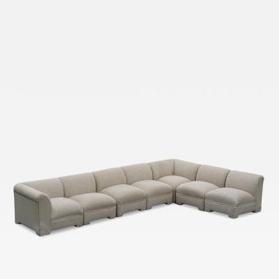  Selig Furniture Co Selig Large 7 Piece Sectional or Modular Parsons Sofa Set Mid Century Modern