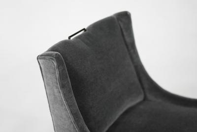  Selig Furniture Co Set of Slipper Chairs by Selig in Plush Mohair C 1950s