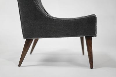  Selig Furniture Co Set of Slipper Chairs by Selig in Plush Mohair C 1950s