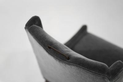  Selig Furniture Co Set of Slipper Chairs by Selig in Plush Mohair C 1950s