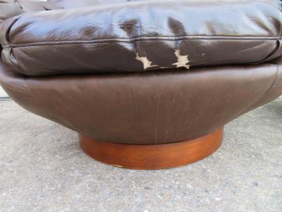  Selig Furniture Co Wonderful Selig Swivel Egg Lounge Chair with Ottoman Mid Century Modern