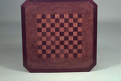  Selmercheim French Art Deco Square Mahogany and Amboyna Pedestal Base Flip Top Game Table