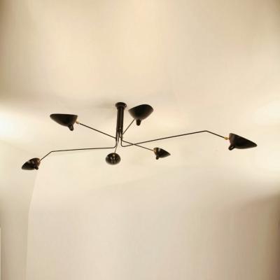  Serge Mouille USA Black Serge Mouille Ceiling Lamp 6 Arms AVAILABLE OCTOBER 10