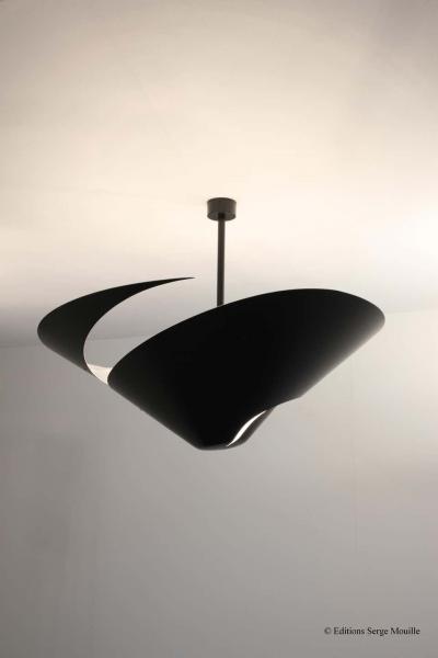  Serge Mouille USA Large Serge Mouille Snail Ceiling Lamp