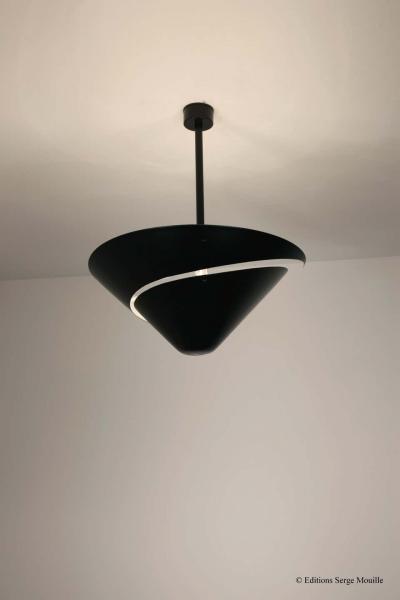  Serge Mouille USA Large Serge Mouille Snail Ceiling Lamp