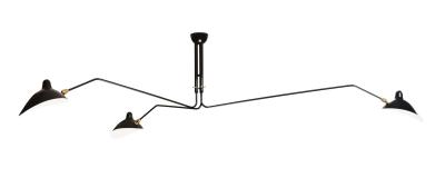  Serge Mouille USA Serge Mouille Ceiling Lamp 3 Rotating Arms AVAILABLE OCTOBER 10