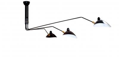  Serge Mouille USA Serge Mouille Ceiling Lamp 3 Rotating Arms AVAILABLE OCTOBER 10