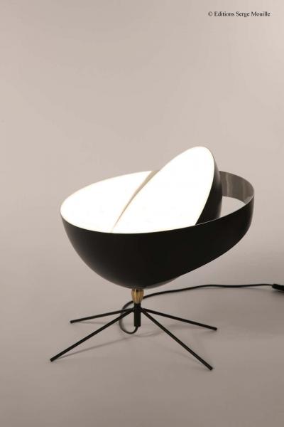  Serge Mouille USA Serge Mouille Saturn Table Lamp in Black