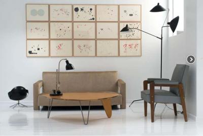 Serge Mouille USA Serge Mouille Saturn Table Lamp in Black