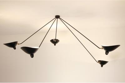  Serge Mouille USA Serge Mouille Spider Ceiling Lamp in Black AVAILABLE OCTOBER 10