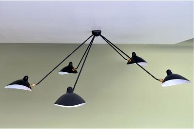  Serge Mouille USA Serge Mouille Spider Ceiling Lamp in Black AVAILABLE OCTOBER 10