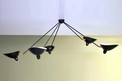  Serge Mouille USA Serge Mouille Spider Ceiling Lamp in Black AVAILABLE OCTOBER 10