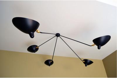  Serge Mouille USA Serge Mouille Spider Ceiling Lamp in Black AVAILABLE OCTOBER 10