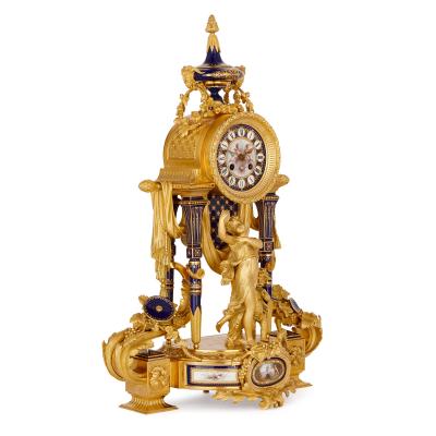  Sevres Manufacture Nationale de S vres S vres style gilt bronze mounted porcelain clock set
