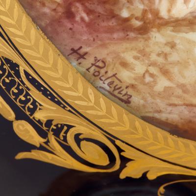  Sevres Manufacture Nationale de S vres Sevres style porcelain and gilt bronze jardiniere and vase garniture