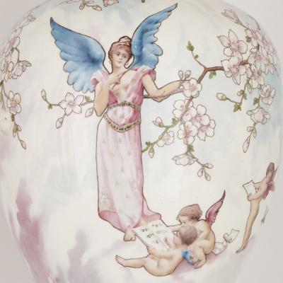  Sevres Manufacture Nationale de S vres Two large gilt bronze mounted Rococo style white porcelain vases