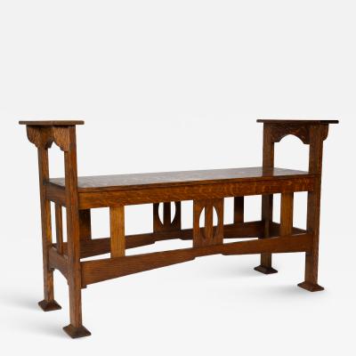  Shapland Petter Shapland Petter A Good Arts Crafts Oak Double Piano Stool or Window Seat