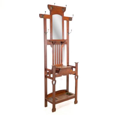  Shapland Petter Shapland Petter A Nice Quality Simple Arts Crafts Oak Hallstand