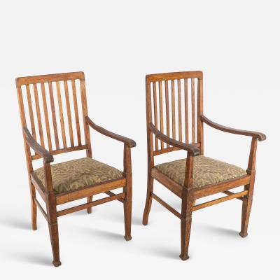  Shapland Petter Shapland Petter A Pair of Arts Crafts Oak Armchair