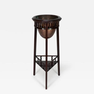  Shapland Petter Shapland Petter A Rare Arts Crafts Two tier Mahogany Three leg Plant Stand
