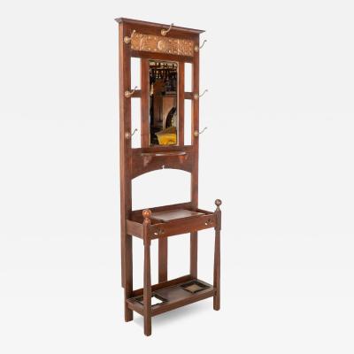  Shapland Petter Shapland Petter An Arts Crafts Mahogany Hallstand with a Copper Panel