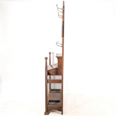  Shapland Petter Shapland Petter An Arts Crafts Oak Hallstand with Mirror Copper Panel