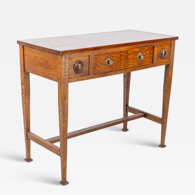  Shapland Petter Shapland Petter An Oak Arts Crafts Hall side Table or Small Desk