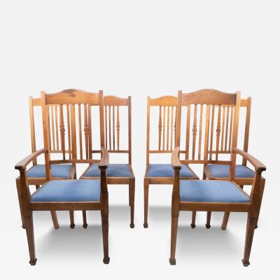  Shapland Petter Shapland Petter a Good Quality Set of Six Arts Crafts Oak Dining Chairs