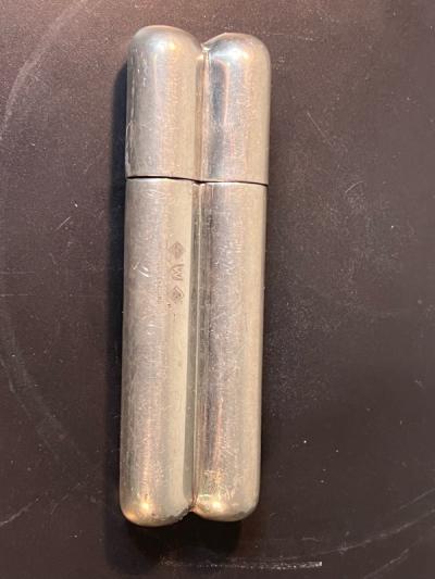  Sheffield 1930s SHEFFIELD HALLMARKED CIGAR HOLDER FLASK